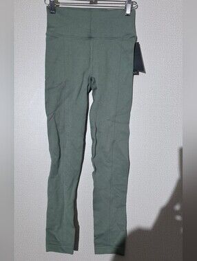 High-Waist Olive Green Women's Leggings
